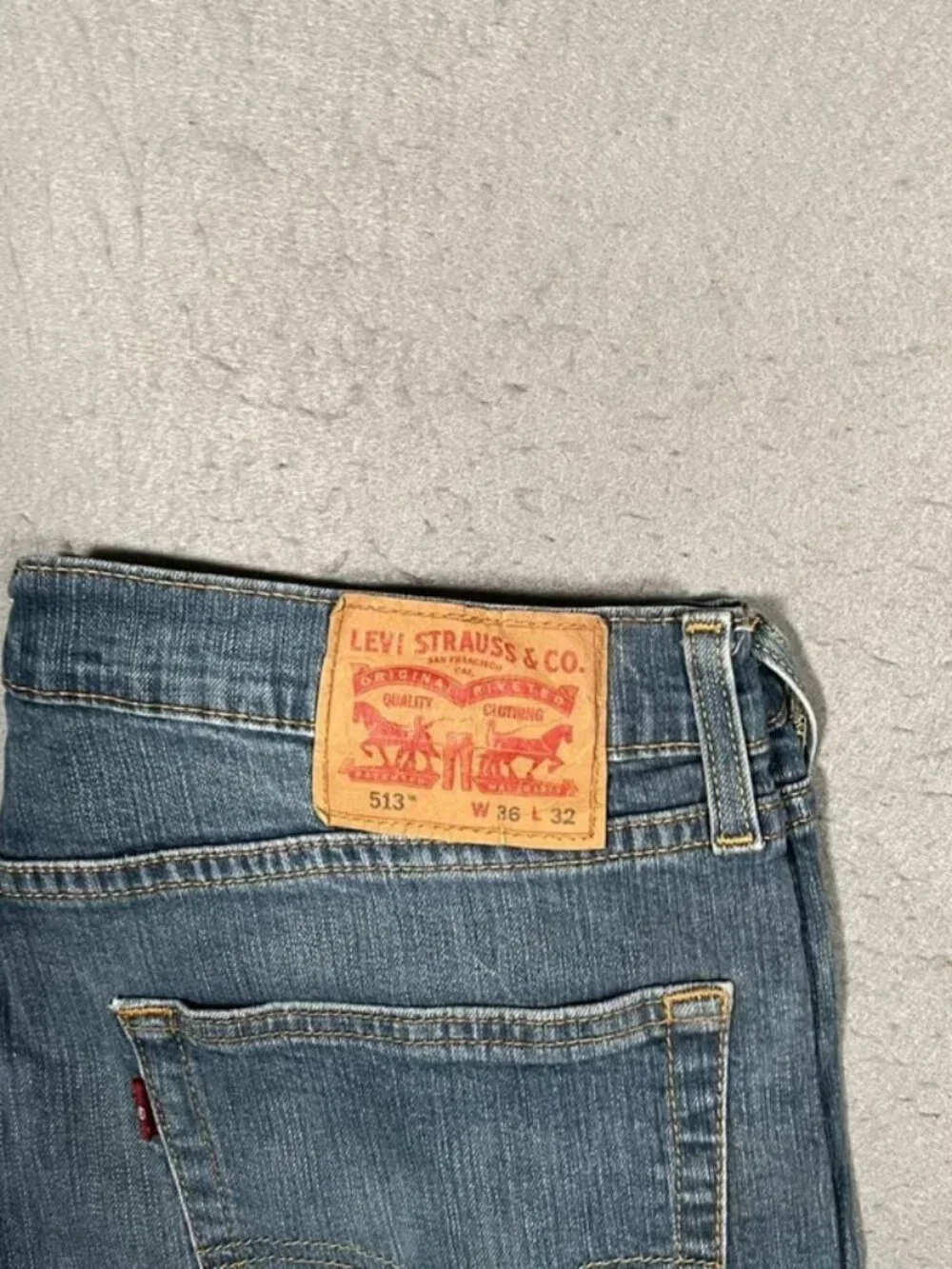 Levi’s 513 Blue Denim Jeans Vintage Straight Mens W36 L31